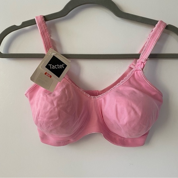 BRAVADO DESIGNS | V-Neck Maternity Nursing Bra Sz Pink Soft Cup 100% Cotton 32D - Picture 4 of 9